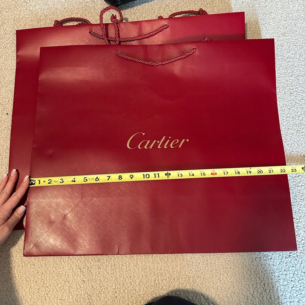 Cartier Luxurious Red Shopping Bag (2x)